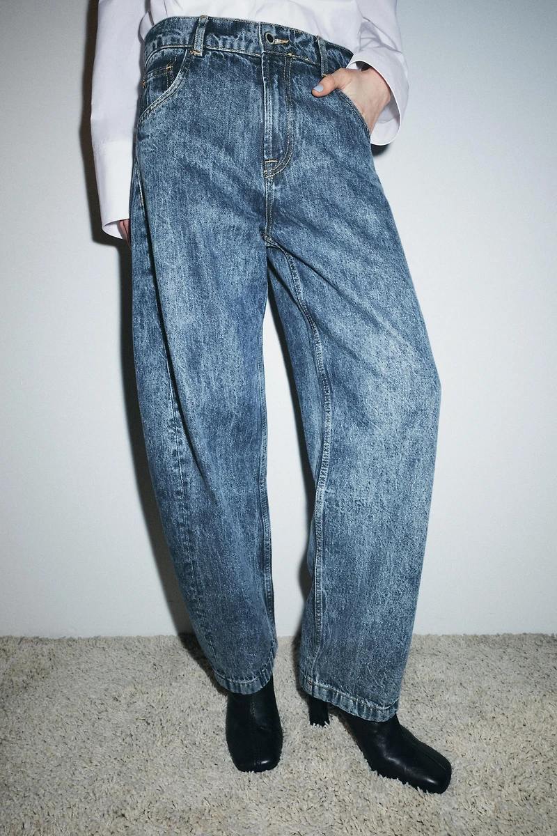 ZW COLLECTION BALLOON HIGH-WAIST JEANS