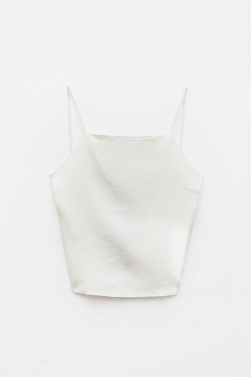 LINEN STRAPPY TOP