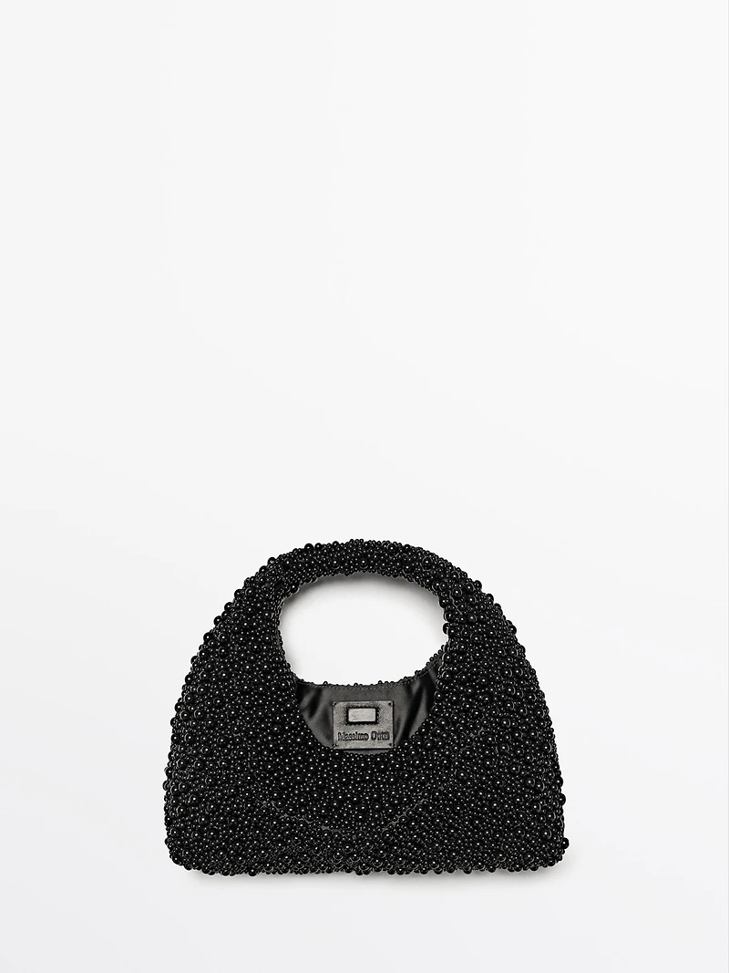 Mini bag with beading