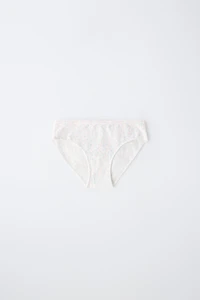 6-14 ANS / LOT DE SIX CULOTTES À RAYURES ET FLEURS