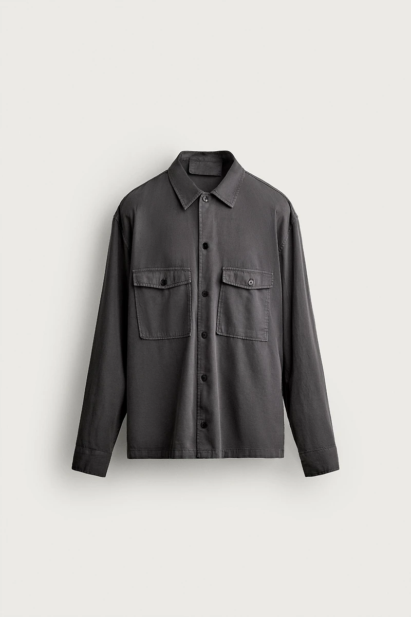 RELAXED FIT WASHED OVERSHIRT