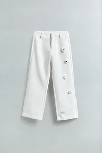 3D FLORAL PANTS