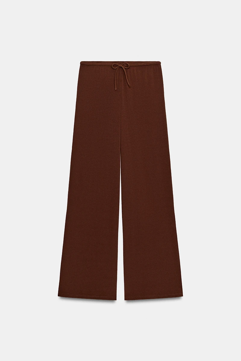 TEXTURED PALAZZO PANTS