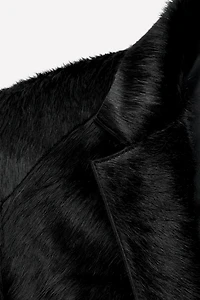 TAILORED LEATHER COAT WITH FUR LUDOVIC DE SAINT SERNIN x ZARA