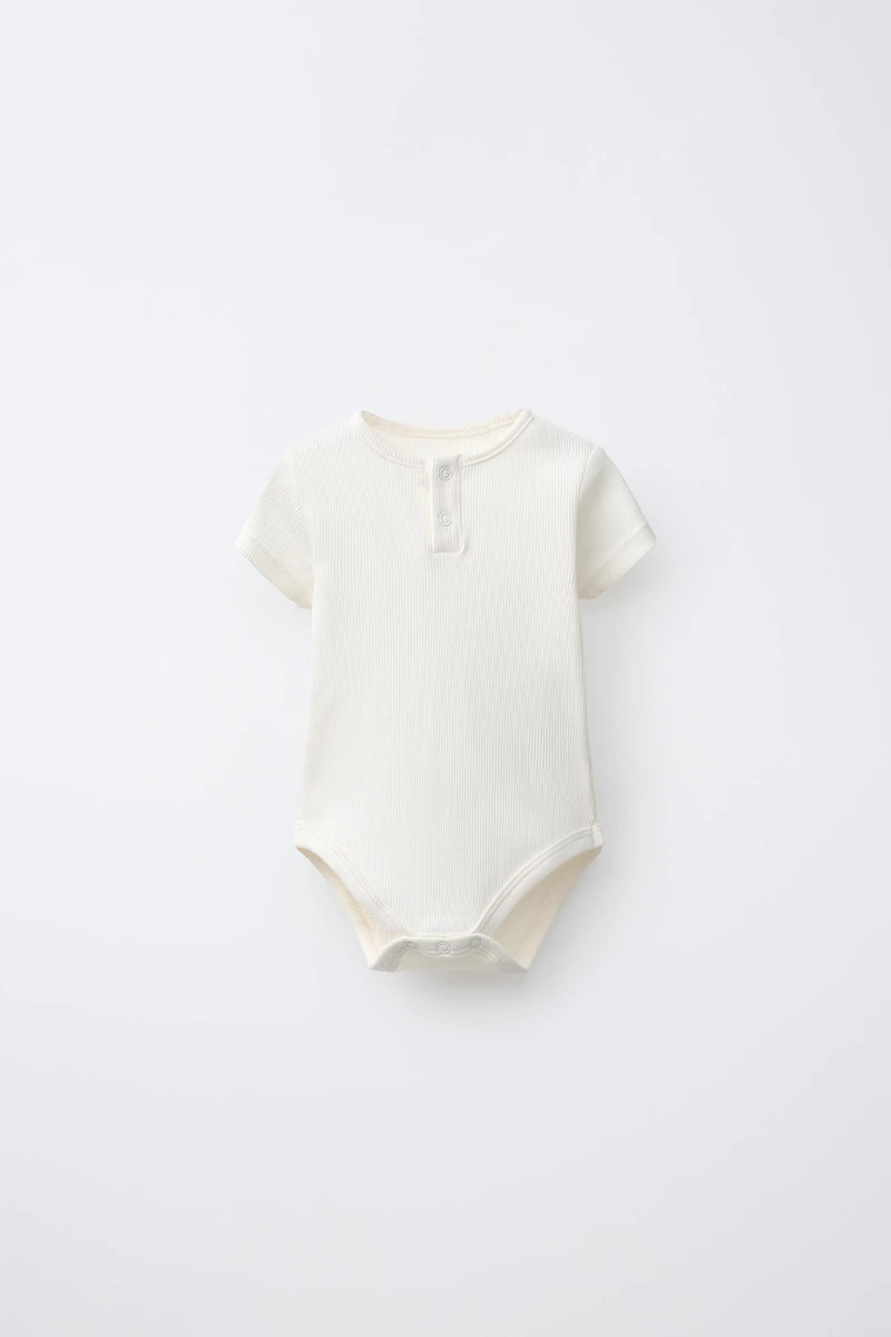 FIVE-PACK HENLEY NECK SHORT SLEEVE BODYSUITS