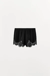 POINTELLE LACE SHORTS
