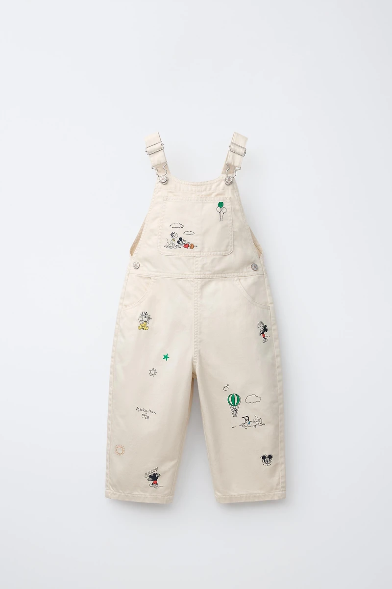 MICKEY MOUSE © DISNEY EMBROIDERED TWILL OVERALLS