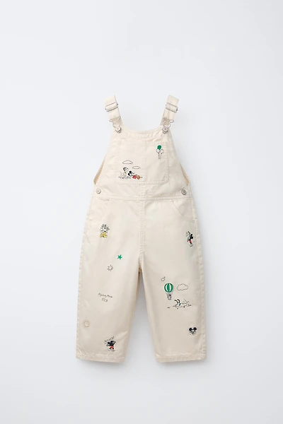 MICKEY MOUSE © DISNEY EMBROIDERED TWILL OVERALLS