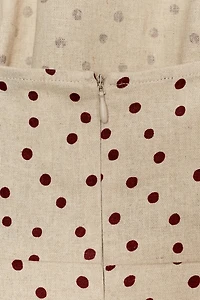 TOP À POIS ET LIN EFFET BALLON