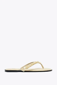 BEADED STRAP SANDALS