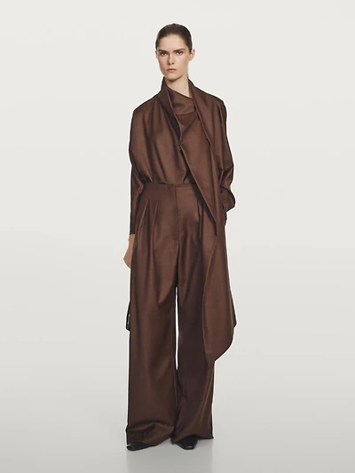 100% wool darted trousers