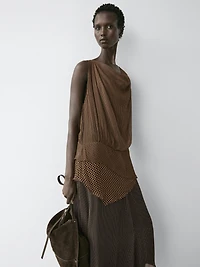 Flowing layered dress with ruffles