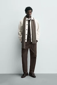 FAUX SUEDE OVERSHIRT