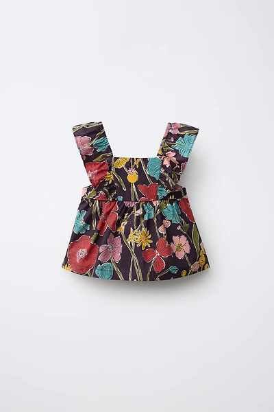 FLORAL PRINT TOP MADE WITH LIBERTY FABRIC