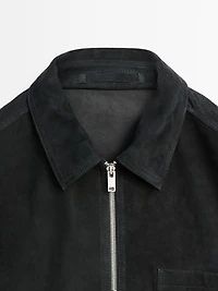 Suede leather jacket
