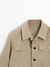 100% linen total look jacket