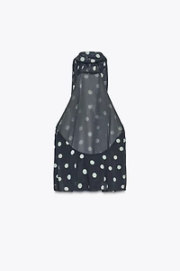 POLKA DOT HALTER TOP