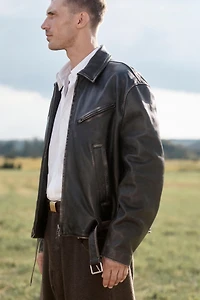 LEATHER BELTED JACKET LIMITED EDITION