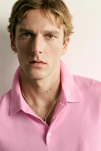 RELAXED FIT KNIT POLO SHIRT