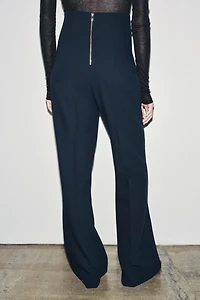 PANTALON TAILLE HAUTE AVEC ZIP ZW COLLECTION