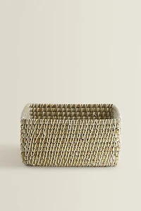 CONTRASTING RECTANGULAR BASKET