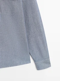 Chemise chambray regular fit avec poches