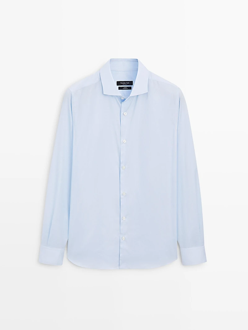 Slim fit 100% cotton shirt