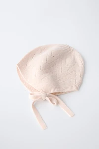 COTTON WOOL BLEND BONNET