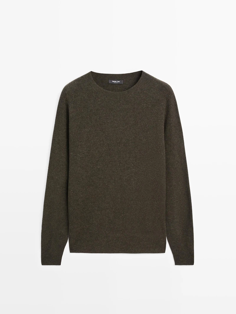 Pull en maille de laine mélangée sans coutures