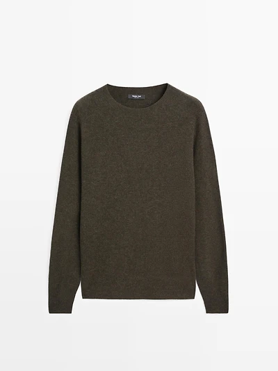 Pull en maille de laine mélangée sans coutures