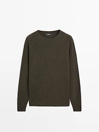 Pull en maille de laine mélangée sans coutures