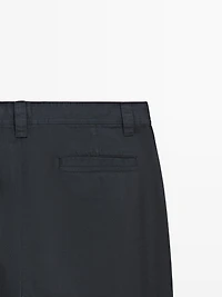 Relaxed fit cotton trousers