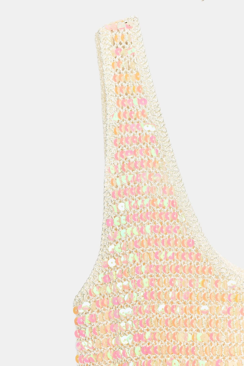 SEQUIN STRAP TOP