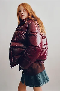 SHINY FINISH PUFFER JACKET