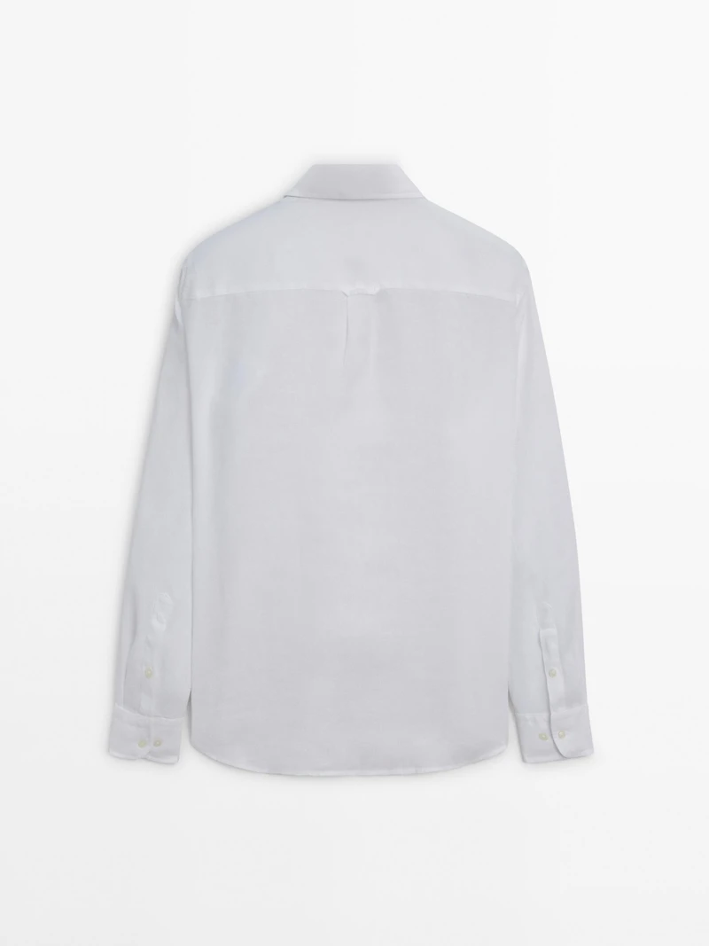 Regular fit 100% linen shirt