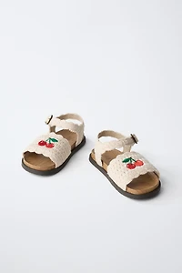 CROCHET CHERRY SANDALS
