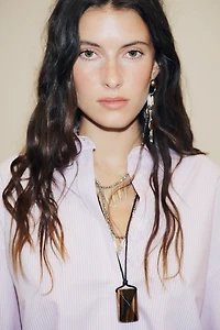 CHEMISE OVERSIZE EN POPELINE AVEC LACETS AU DOS