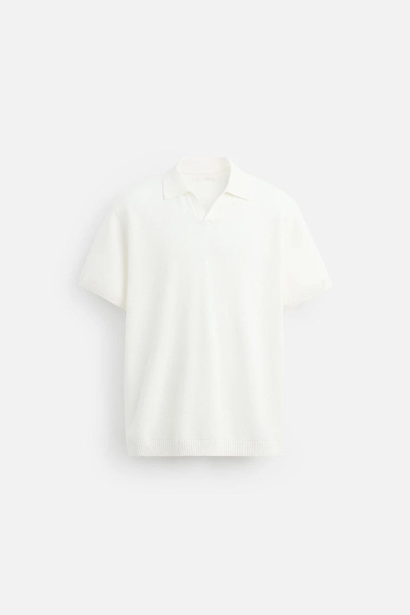 TEXTURED KNIT POLO