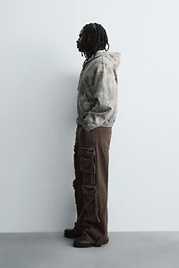 ABSTRACT PRINT DENIM JACKET