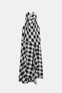 PLAID HALTER DRESS ZW COLLECTION