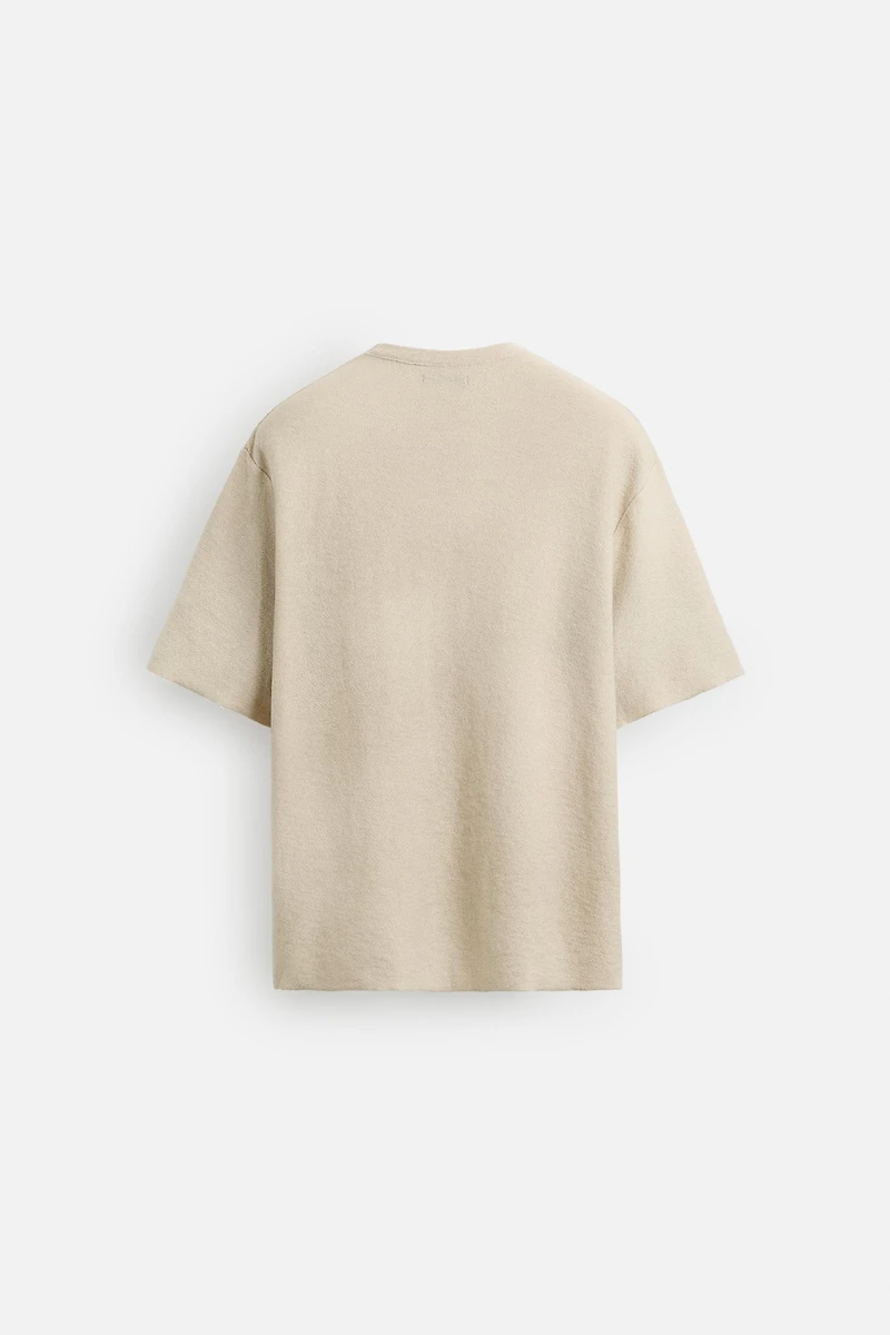 SPRAY PRINT KNIT T-SHIRT