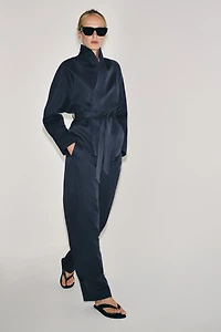 ZW COLLECTION LINEN BELTED BLAZER