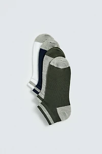 CONTRAST SHORT SOCKS FOUR-PACK