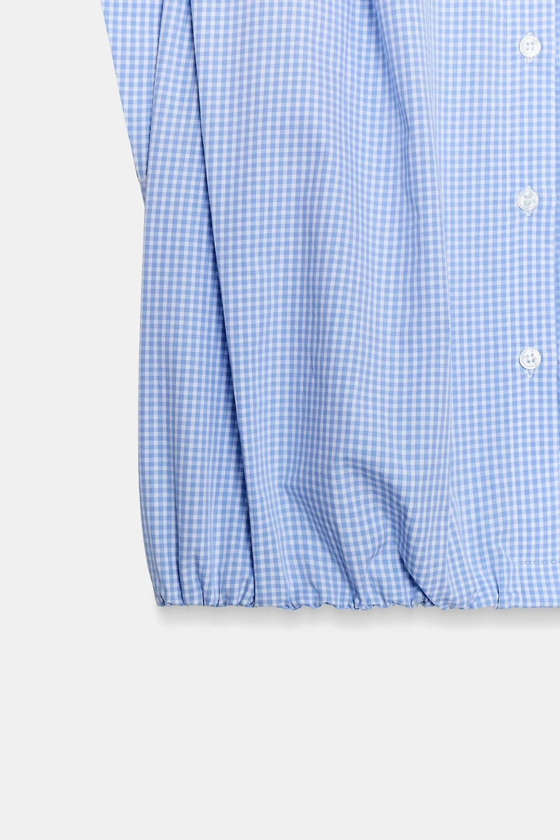 CROPPED GINGHAM SHIRT