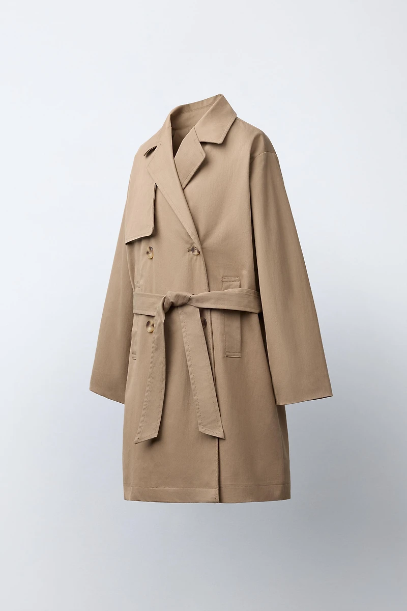 LONG BELTED TRENCH COAT