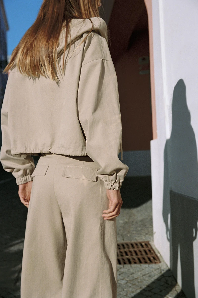 HOODED BALLOON JACKET