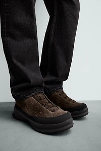 LEATHER TREK SNEAKERS