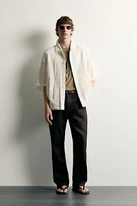 RELAXED FIT PLEATED SHIRT