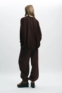 BLOUSE SATINÉE MANCHES CAPE