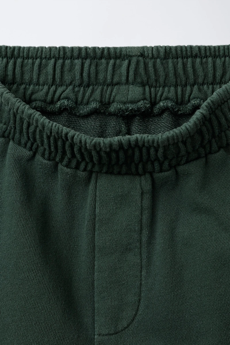 WASHED EFFECT TEXT T-SHIRT AND JOGGER PANTS SET